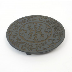 Trivet grey cast iron from Japan, RYU, dragon, 14cm