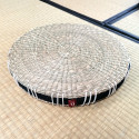 Japanisches rundes Kissen Zabuton aus Reisstroh Ø40 x 3cm