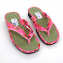 pair of Japanese zori sandals for women, GOZA 2530C, pink