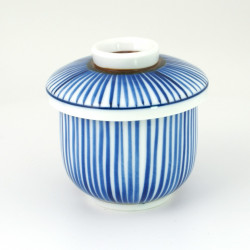 blue tea cup with lid ceramic 1062573