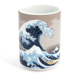 Japanese tea cup ceramic wave hokusai 52715
