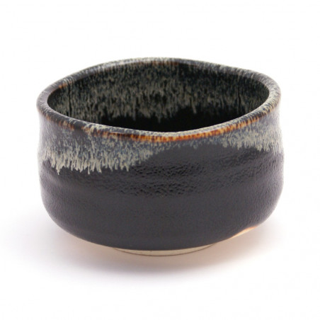 black japanese tea bowl for tea ceremony YUTEKI
