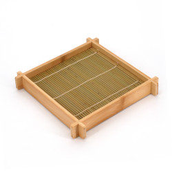 Plato de fideos de bambú cuadrado, SHIRATAKE, 21,5 cm