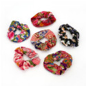 Chouchou pour cheveux en coton motif fleuris, HANA KAMI, couleur au choix