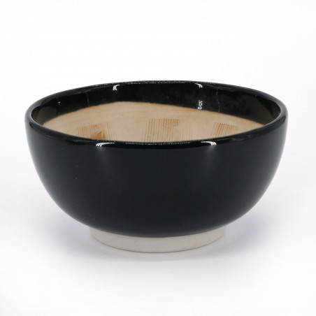 Japanese ceramic suribachi bowl - SURIBACHI - black