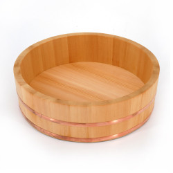 brown wooden round tray, MARUBON, brown