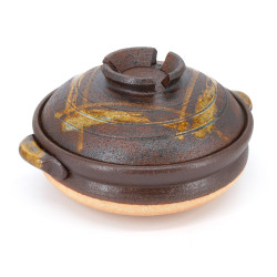 Donabe - sukiyaki clay pot, IGETA, rust color