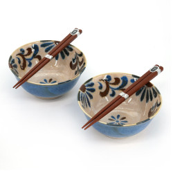 Juego de 2 cuencos japoneses de cerámica - BEJUDROPPU