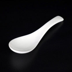 Japanese ceramic spoon, KARAKUSA, white