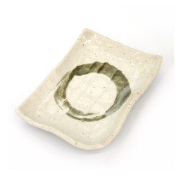 Japanische rechteckige Platte, BURASHI, weiß