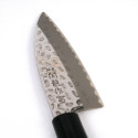 Coltello da cucina giapponese martellato per tagliare il pesce, DEBA, 10,5 cm