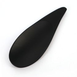 Japanese black wooden spoon with drop shape, OTOTSU