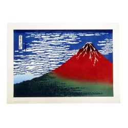 Japanisches Poster, Mount Fuji an einem klaren Tag, HOKUSAI, 50x70cm