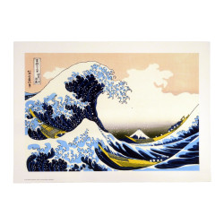 Póster japonés, La gran ola de Kanagawa, HOKUSAI, 50x70cm