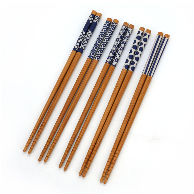 Set of 5 pairs of chopsticks, AOI ESSENTIAL, 22.5 cm
