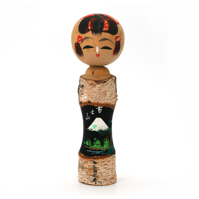 Gran muñeca japonesa de madera, KOKESHI VINTAGE, 24cm