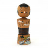 Japanese wooden doll, KOKESHI VINTAGE, 17.5cm