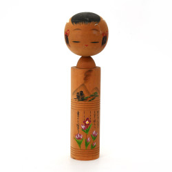 Muñeca japonesa de madera, KOKESHI VINTAGE, 22cm