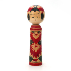 Japanese wooden doll, KOKESHI VINTAGE, 18cm