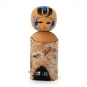 Muñeca japonesa de madera, KOKESHI VINTAGE, 19cm