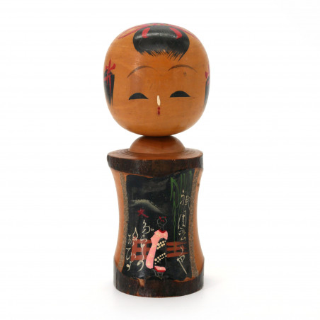 Muñeca japonesa de madera, KOKESHI VINTAGE, 18cm