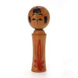 Piccola bambola giapponese in legno, KOKESHI VINTAGE, 10cm