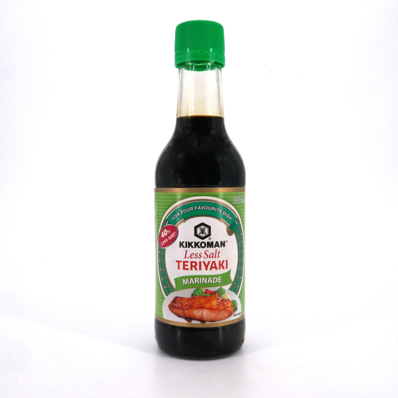 Sauce pour Teriyaki Allégée en sel , KIKKOMAN TERIYAKI LESS SALT, 250 ml