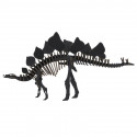 Maquette Stégosaure Noir en carton, SUTEGOSAURUSU