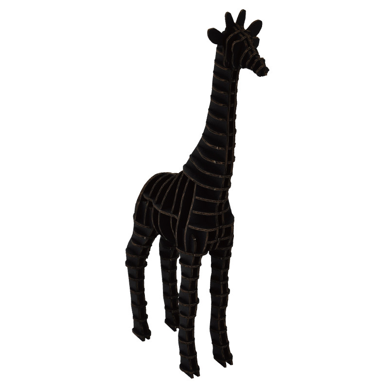Maquette Girafe Noir en carton, KIRIN