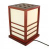 Lampe de table japonaise, NIKKO, rouge