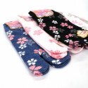 Calzini tabi giapponesi in cotone con motivo petali Sakura, SHAKURA NO HANABIRA, colore a scelta, 22 - 25cm