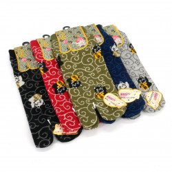 Japanische Tabi-Socken aus Baumwolle mit schwarzem Katzenmuster, KURO NEKO, Farbe Ihrer Wahl, 22-25 cm