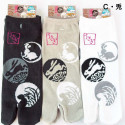 Japanische Tabi-Socken aus Baumwolle mit laufendem Hasenmuster, USAGI HASHIRU, Farbe nach Wahl, 25-28 cm