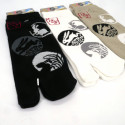 Calcetines tabi japoneses de algodón con estampado de conejo corriendo, USAGI HASHIRU, color a elegir, 25-28 cm