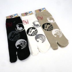 Japanische Tabi-Socken aus Baumwolle mit laufendem Hasenmuster, USAGI HASHIRU, Farbe nach Wahl, 25-28 cm