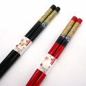 Paar japanische Essstäbchen, Kranichmuster, ZUGAIKOTSU, Farbe nach Wahl, 23 cm
