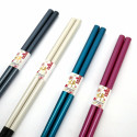 Paar japanische Essstäbchen in Metalloptik, KINZOKU, Farbe nach Wahl, 23 cm