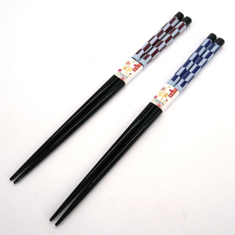 Pair of Japanese chopsticks with yabane pattern, YABANE, color of your choice, 23 cm