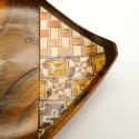 Posavasos de madera con detalle de marquetería tradicional de Hakone