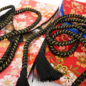 Cinturón tradicional japonés reversible, KINRAN KIKU, color de su elección
