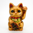 Chat doré géant porte bonheur manekineko tirelire japonaise, NEKO GORUDEN