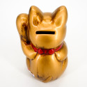 Hucha gato dorado de la suerte gigante japonés manekineko, NEKO GORUDEN