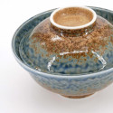 Japanese ceramic bowl with lid, KOTAKUNOARU KURO, black