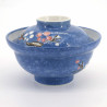Japanese ceramic bowl with lid, UME