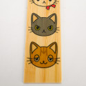 Japanese wooden bookmark - BUKKUMAKU GONEKO