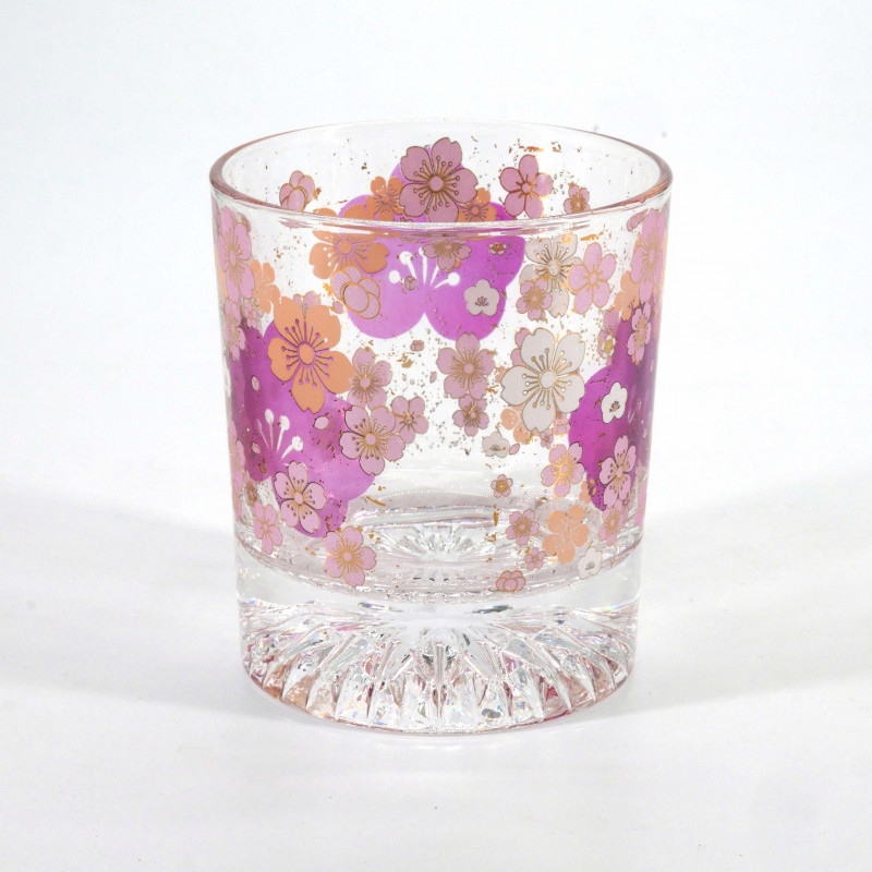 Verres à Whisky japonais, motif fleurs de Sakura, SAKURA NO HANA