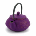 Japanese golden violet cast iron teapot IWACHU, koi, 0.55lt