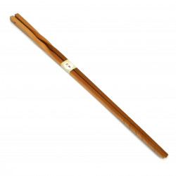 Par de palillos japoneses para cocina en Bambú retorcido, NIJERETA, 33cm