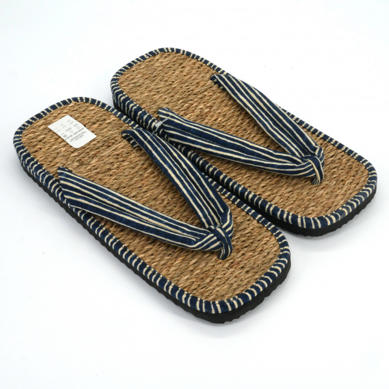 Paar japanische Sandalen Zori Seegras, LINE 2