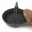 Japanischer Kochtopf mit Holzdeckel - CHORI NABE 2 Ø27cm
